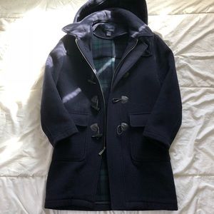 Brooks Brothers Mens Zipper/toggle Wool Peacoat